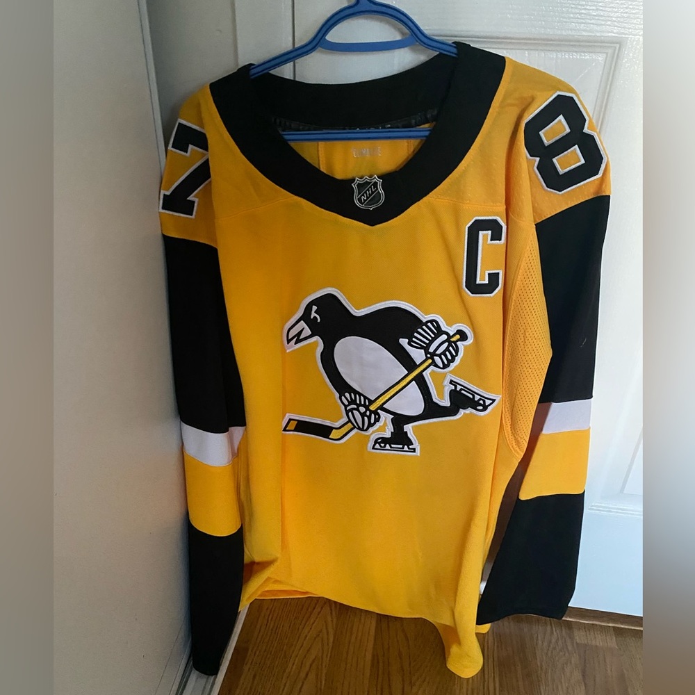 Pittsburgh Penguins Yellow Hockey Jersey (Alternate) Sydney Crosby Adidas